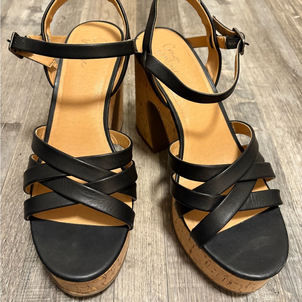 Black Strappy Platform Sandals